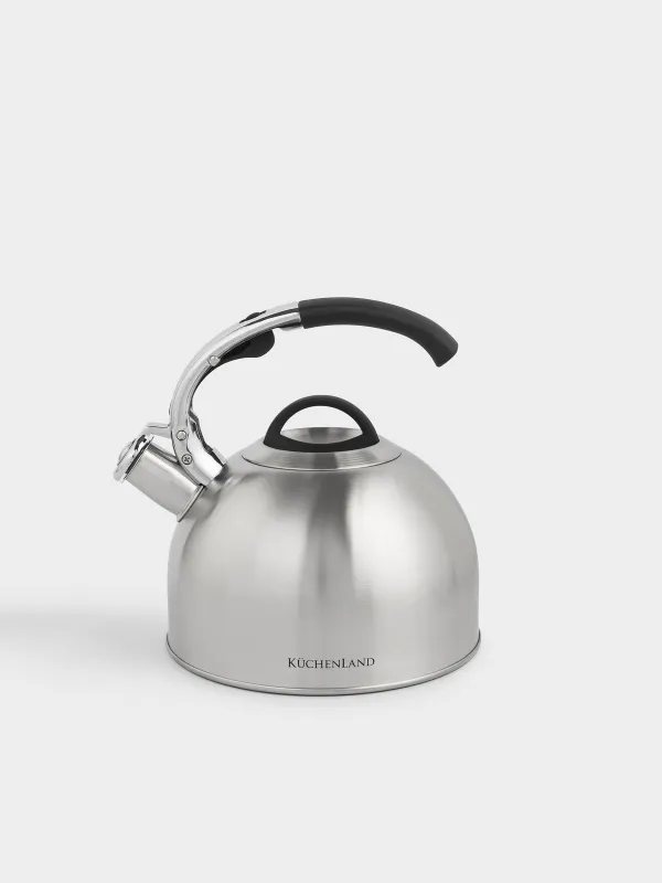 Teapot, 2.8 L, with whistle, steel, brushed, Whistle, image-0