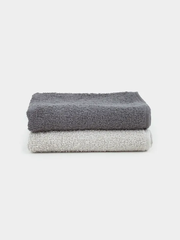 Kitchen towel, 30x60 cm, 2 pcs, cotton, beige/dark gray, Mong, image-1