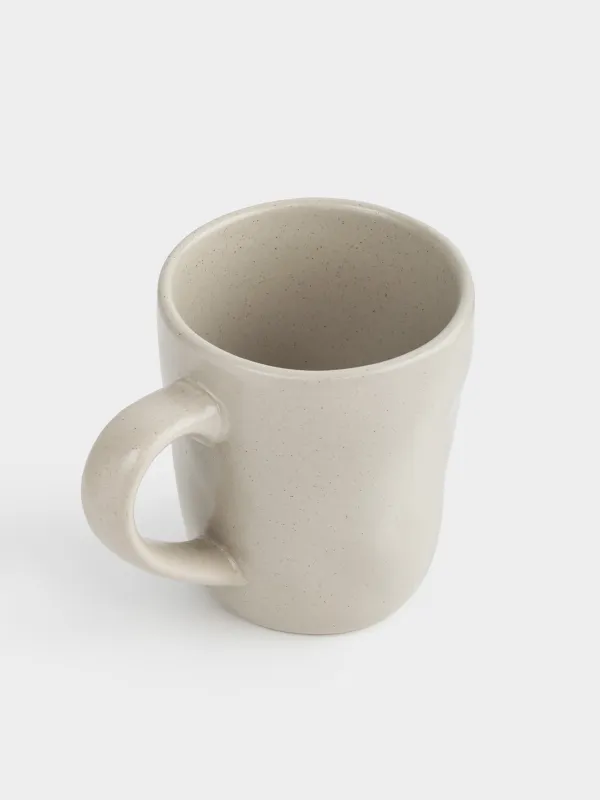 Mug, 280 ml, ceramic, beige, Crumple creme, image-1