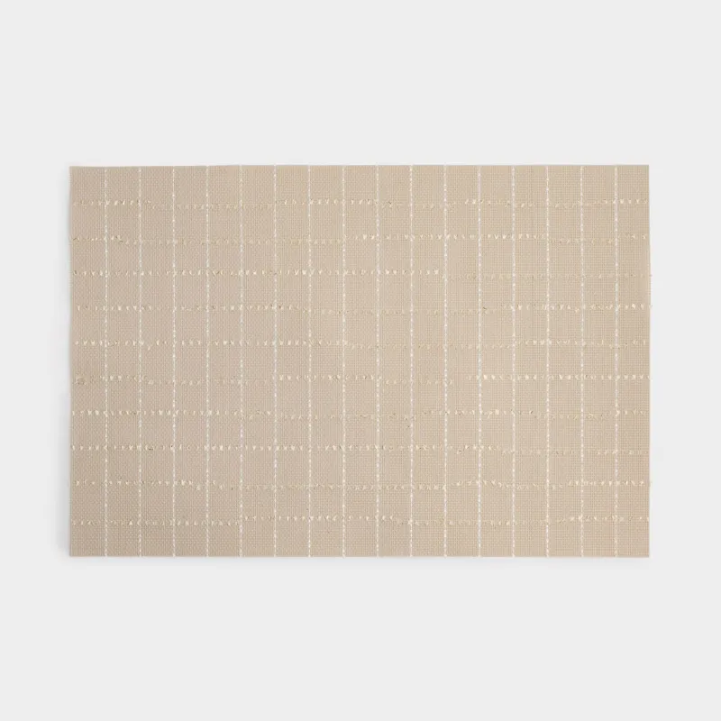 Placemat, 30x45 cm, PVC / polyester, rectangular, beige, Cage, Solid