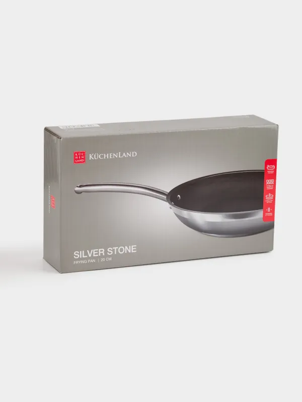 Frying pan, 20 cm, coated, steel, Silver Stone, image-8