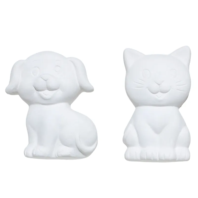 Creative kit, 2 pcs, painting, ceramics, Kitten and puppy, Cat, image-1