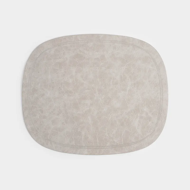 Placemat, 33x40 cm, PVC, shaped, light gray, Rock