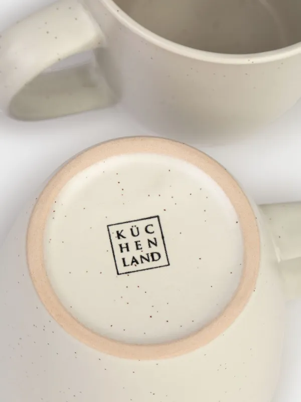 Mug, 400 ml, 2 pcs, ceramic, milk, speckled, Particle, image-7