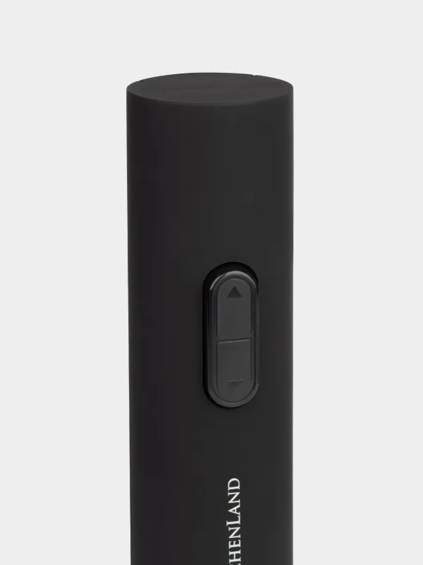 Electrical bottle opener, 25 cm, with foil cutter, Plastic, black, Bar, image-4