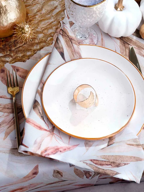 Dining set, 6 persons, 18 items, ceramic, milk, speckled, Roxas, image-6