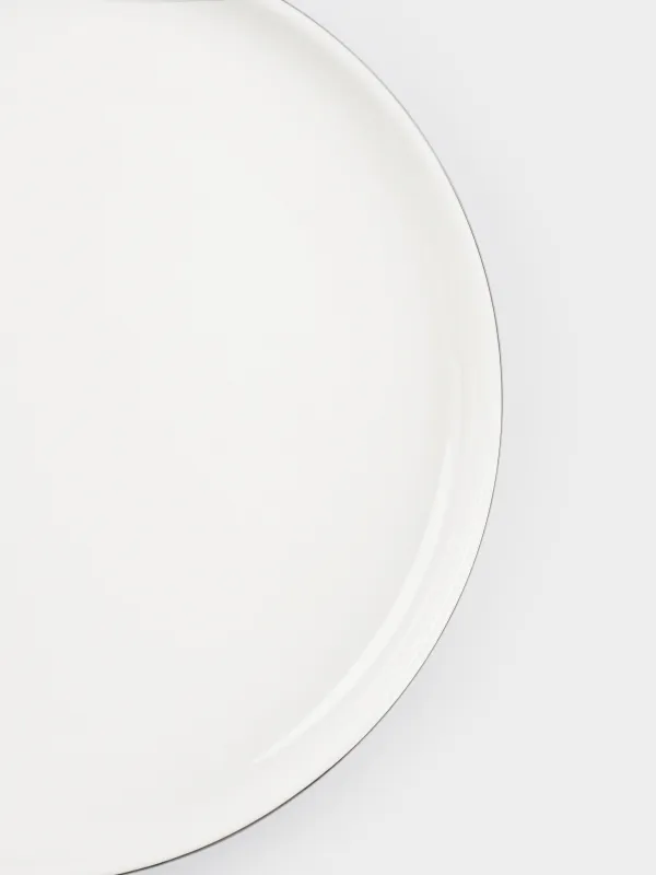 Dessert plate, 20 cm, 2 pcs, porcelain F, white, Ideal silver, image-3