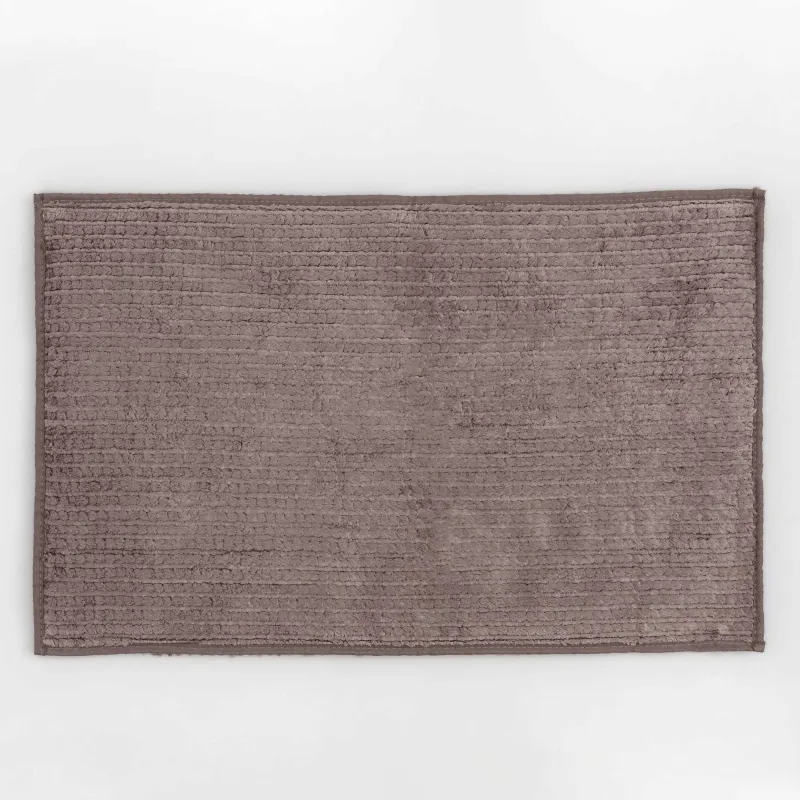 Mat, 50x80 cm, anti-slip, polyester, brown, Fluff, image-1