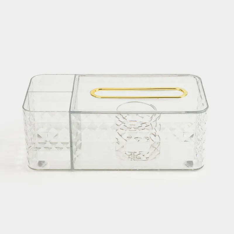 Paper napkin box, 24x12 cm, with organizer, with sitemsing, plastic / metal, Kandy