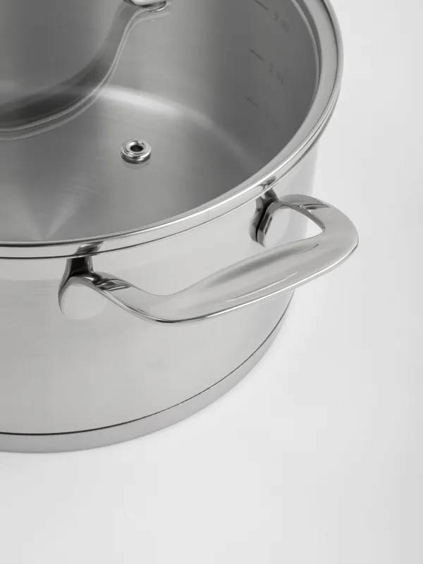 Pot with Lid, 22 cm, 4 l, Silver Stone, image-4
