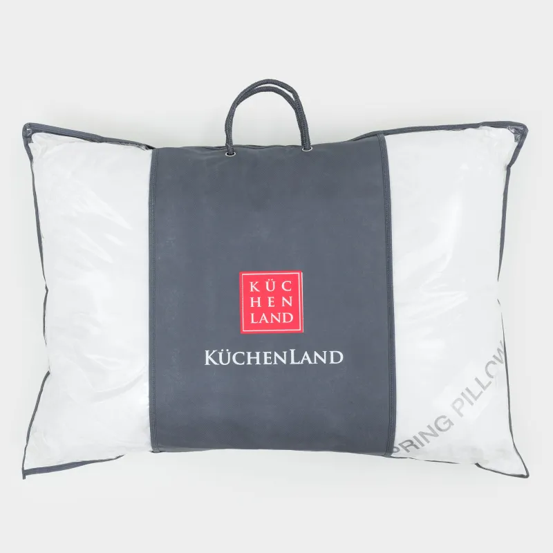 Pillow, 50x70 cm, cotton / holofiber / polyurethane foam, Spring pillow, image-4