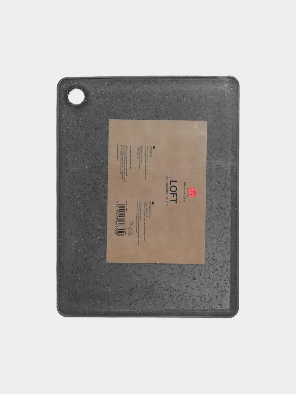 Cutting board, 27x21 cm, plastic / rubber, black marble, Speck, image-2