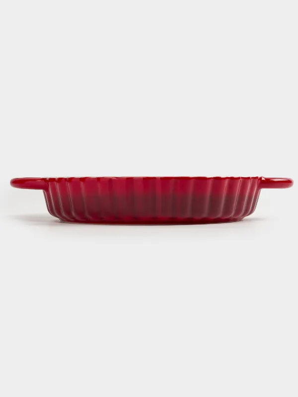 Baking dish, 22 cm, ceramic, round, burgundy, Gradient, Cakes gradient, image-7