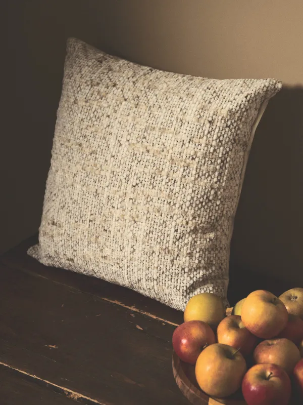 Decorative pillow, 45x45 cm, velvet, beige, Nordkap, image-3