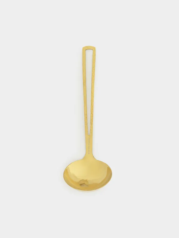 Ladle, 22 cm, steel, golden, Viron gold, image-0