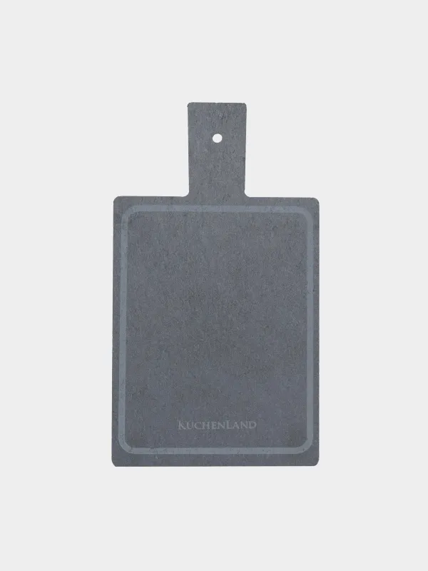 Hot plate, 19x11 cm, with handle, slate, rectangular, BBQ, image-0