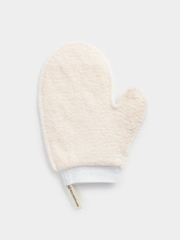 Body washcloth, 20x16 cm, nylon / cotton, beige, Unique spa, image-4