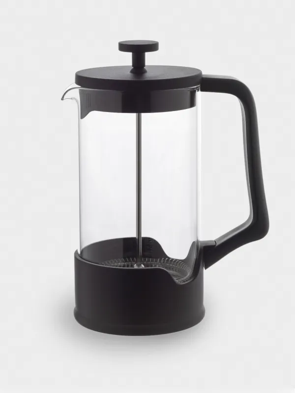 French press, 1 l, glass B/steel, black, Liberica, image-0