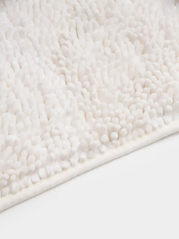 Mat, 50x80 cm, anti-slip, polyester, Milk, Fluff, image-4