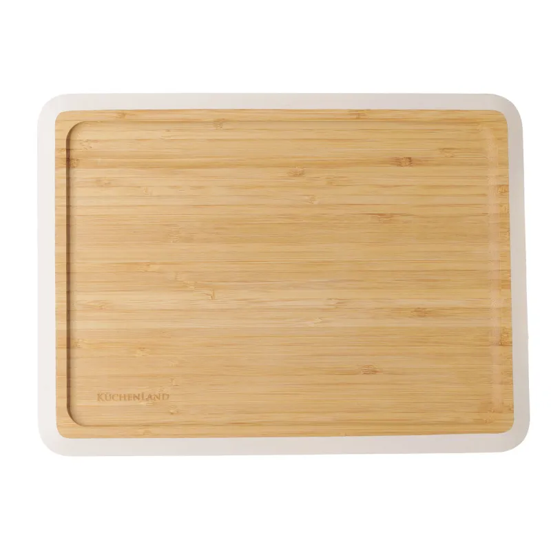 Dish, 33x24 cm, bamboo, rectangular, milk edging, Bamboo soft