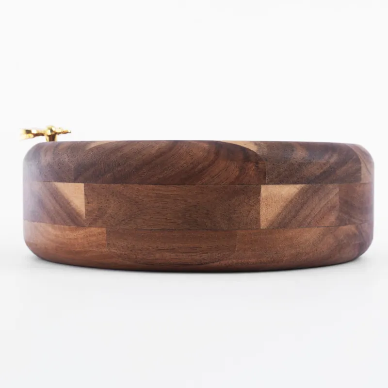 Decorative dish, 19 cm, wood/metal, Bee, Honey, image-3