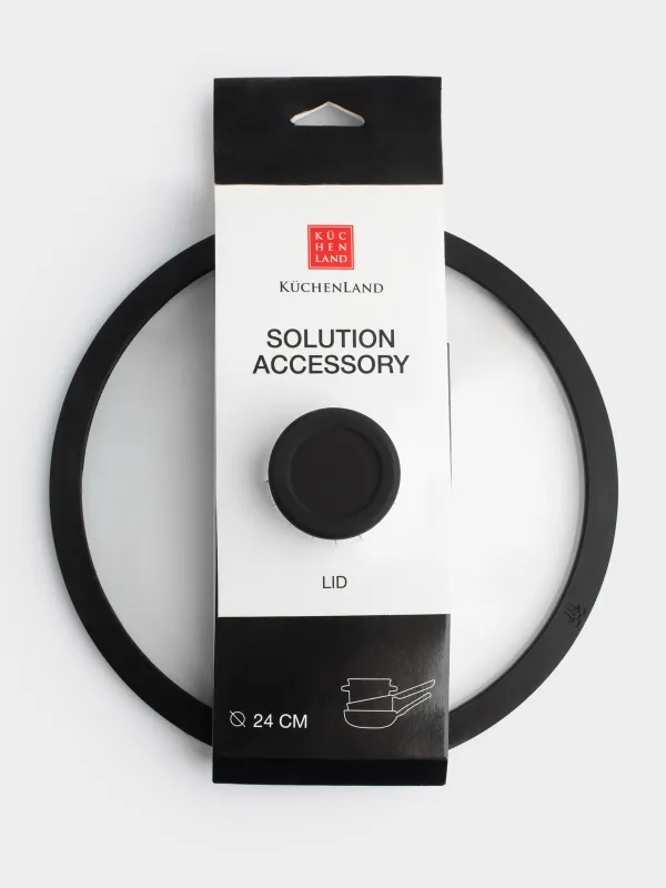 Lid, 24 cm, glass T / silicone, Solution accessory, image-3