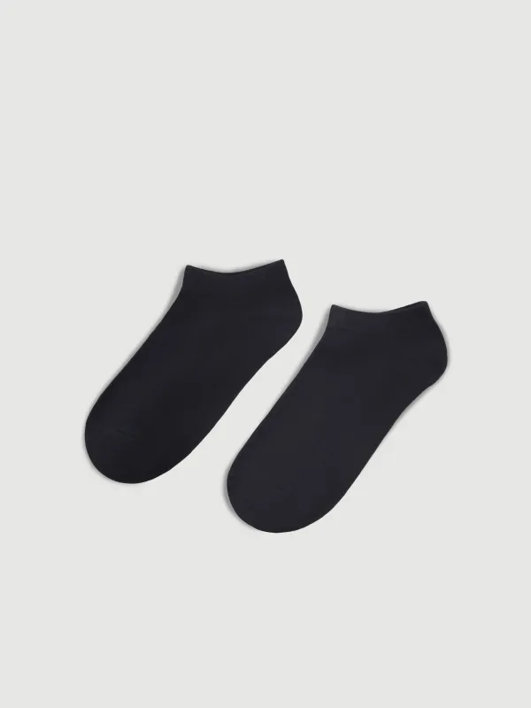 Men's socks, Size 39-42, cotton / polyester, black, Basic, image-0