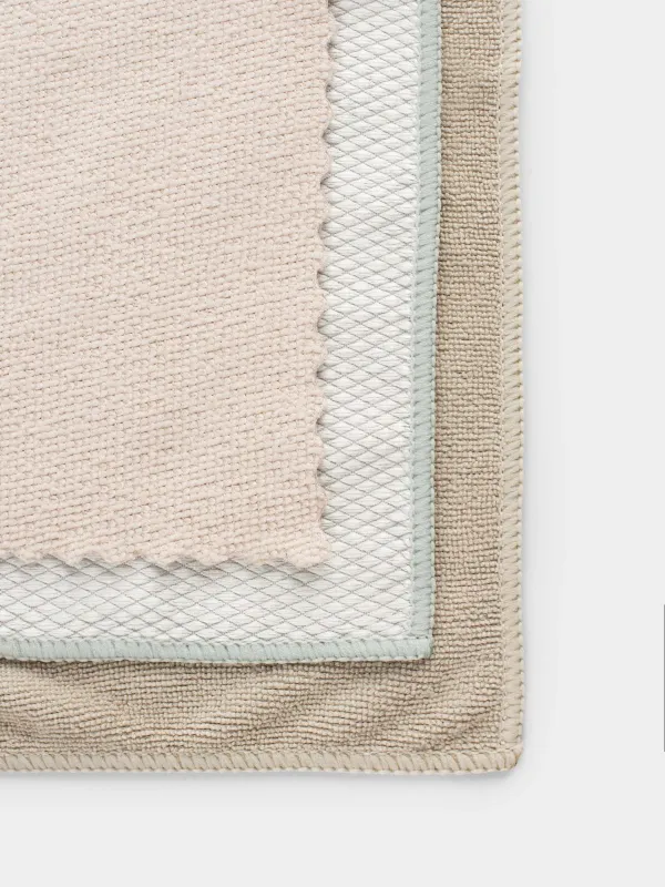 Set of cleaning cloths, 32x32 cm, 3 pcs, multifunctional, microfiber, color, Clean, image-2