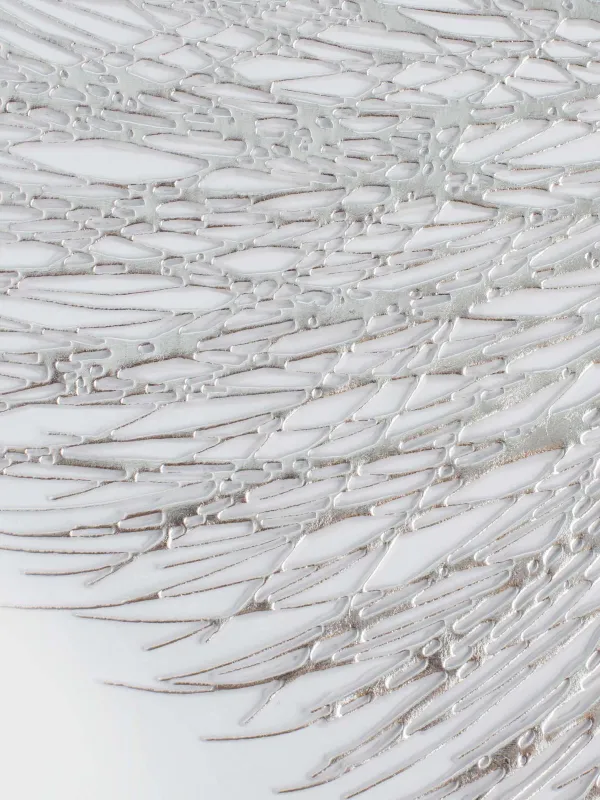 Placemats, 38 cm, PVC, round, silver, Azhur Grid, image-2