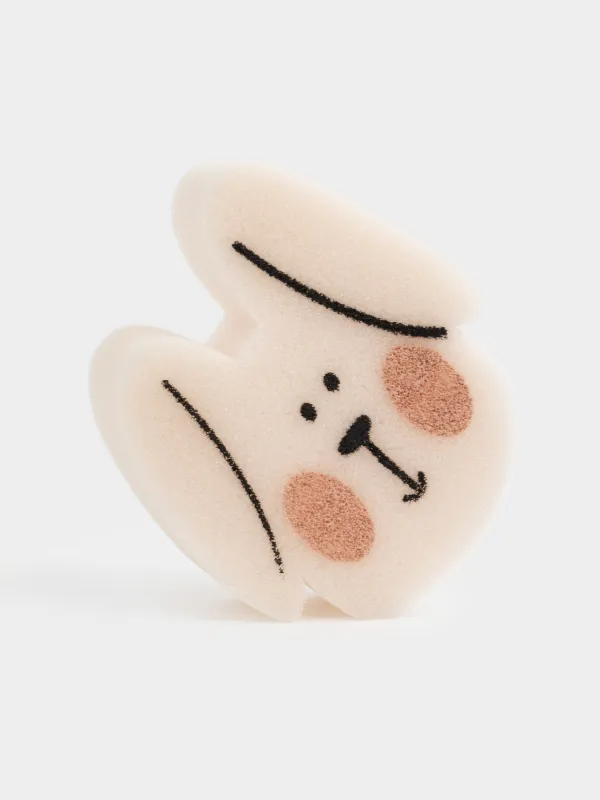 Body sponge, 12 cm, Children's, polyurethane, Beige, Rabbit, Childhood, image-3