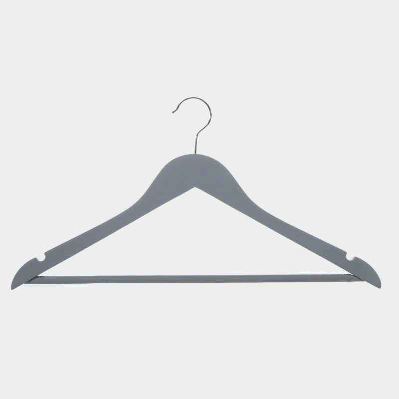 Hanger, 35 cm, 3 pcs, children's, wood, gray, Wooden house, image-1