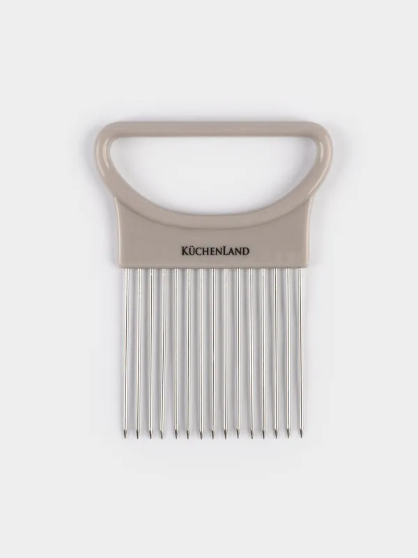 Onion slicer holder, 11x9 cm, plastic / steel, Beige, Soft Kitchen