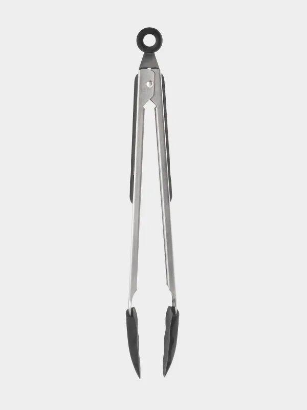 Kitchen tongs, 34 cm, steel / silicone, grey, Assist, image-2