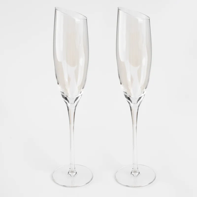 Champagne glass, 180 ml, 2 pcs, glass, mother of pearl, Charm L polar, image-0