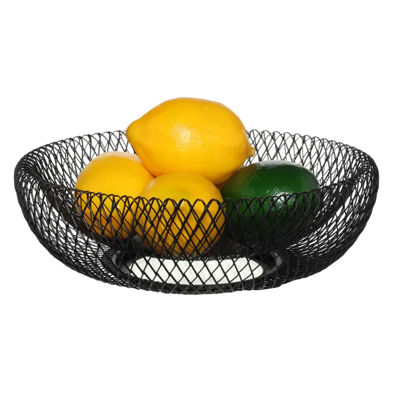 Fruit basket, 25 cm, metal, black, Mesh, Twist cell, image-2