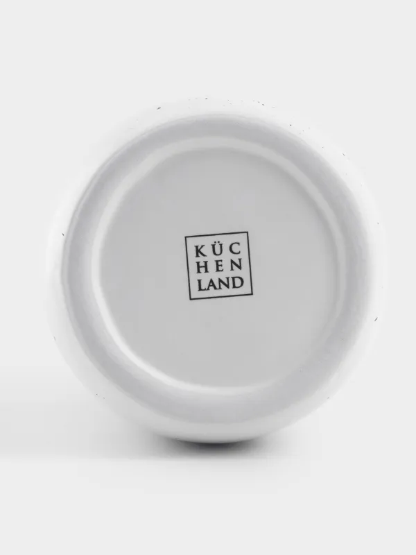 Liquid soap dispenser, 460 ml, Ceramic / Plastic, White, Speckled, Face, Face speckled, image-3