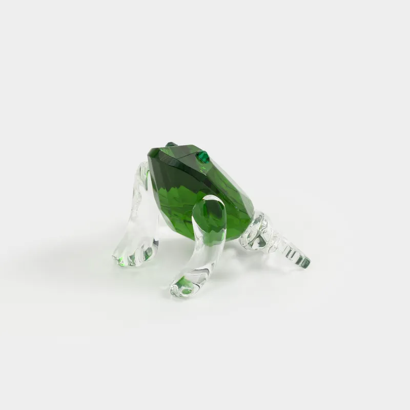 Statuette, 5 cm, glass, green, Frog, Vitreous, image-0