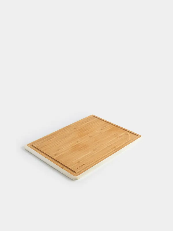 Cutting board, 38x28 cm, bamboo, rectangular, milk edging, Bamboo, image-4