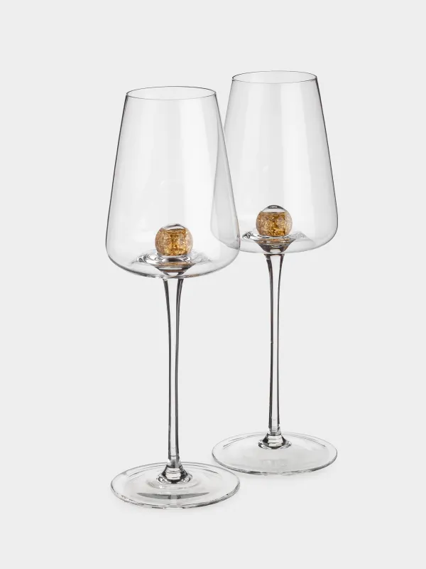 Drinking glass, 350 ml, 2 pcs, Crystal glass, Amber ball, Sorento, image-4