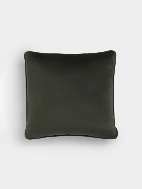 Decorative pillow, 45x45 cm, velvet, green, Bugs, Bugs, image-1
