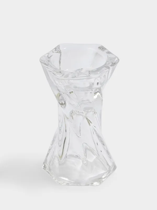 Candlestick, 12 cm, for thin / tea candles, glass, Torsido, image-1