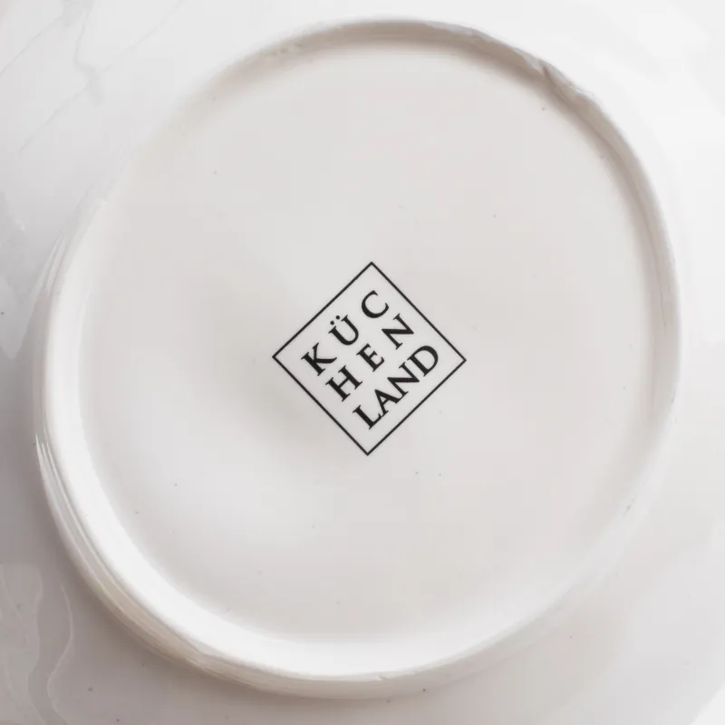 Fruit bowl, 27x9 cm, ceramic, milk, speckled, Uneven edge, Delicia, image-3