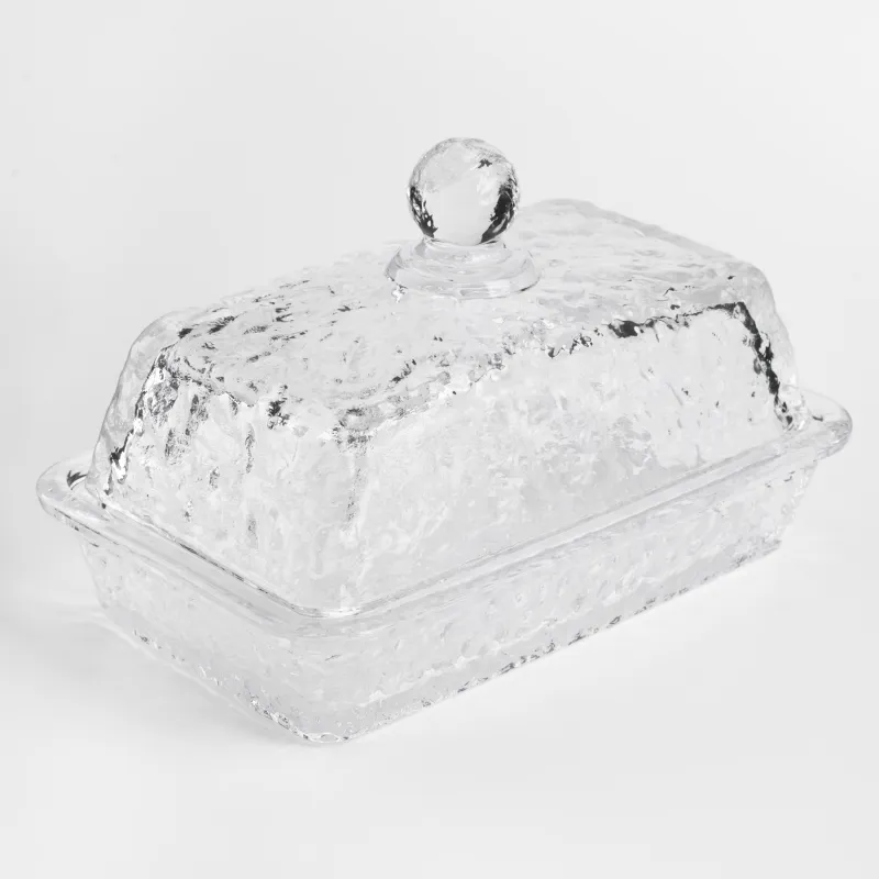 Butter dish, 16 cm, glass, rectangular, Nautilus, image-2