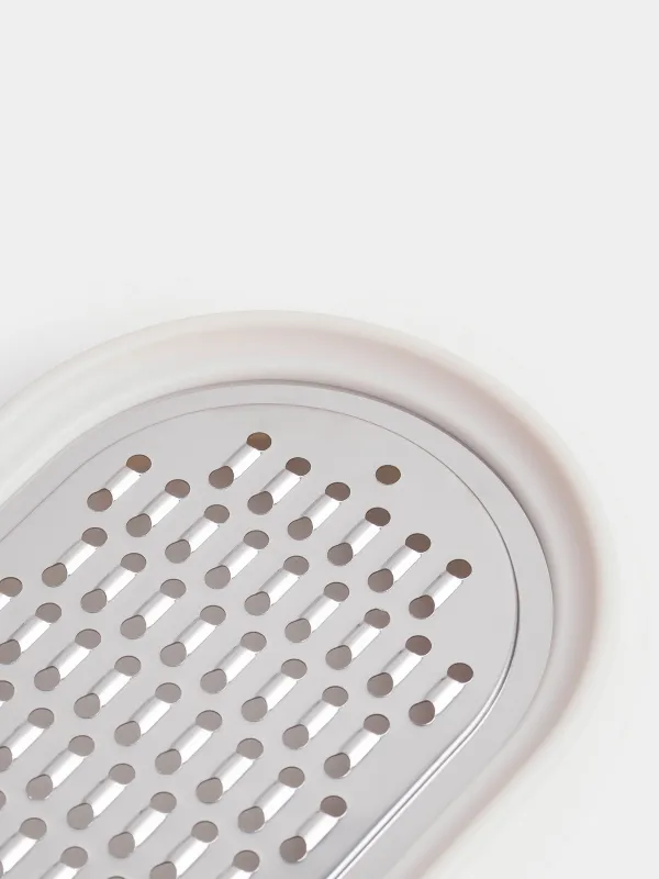 Grater, 14x8 cm, with container, steel/plastic, Dairy, Soft kitchen, image-3