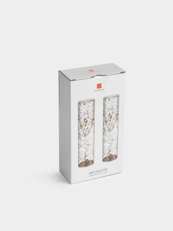 Drinking glass, 100 ml, 2 pcs, glass B, with foil inside, Air decor, image-4