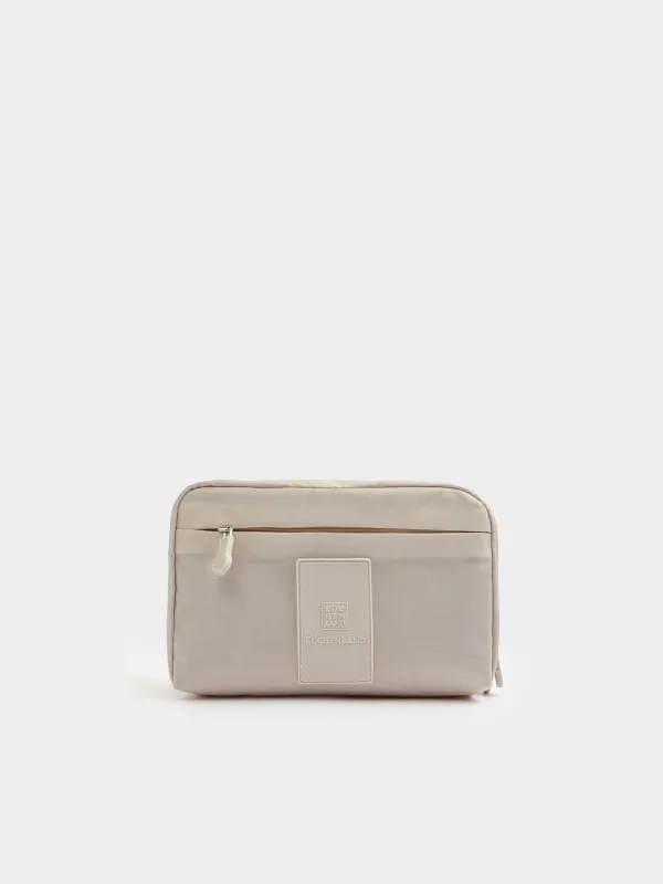 Travel Cosmetic Bag, 20х12 cm, polyester, beige, Easy Travel, image-1