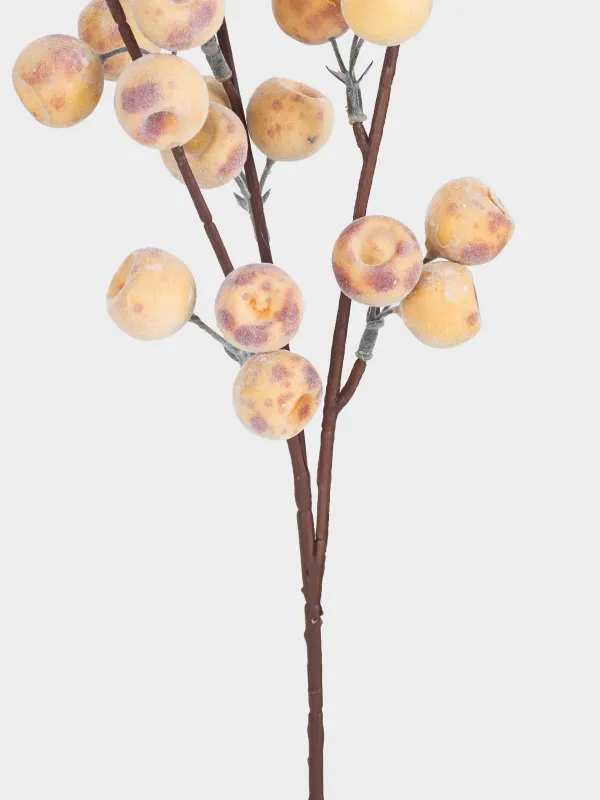 Decorative branch, 73 cm, plastic / foam, Small apples, Fruit decor, image-1