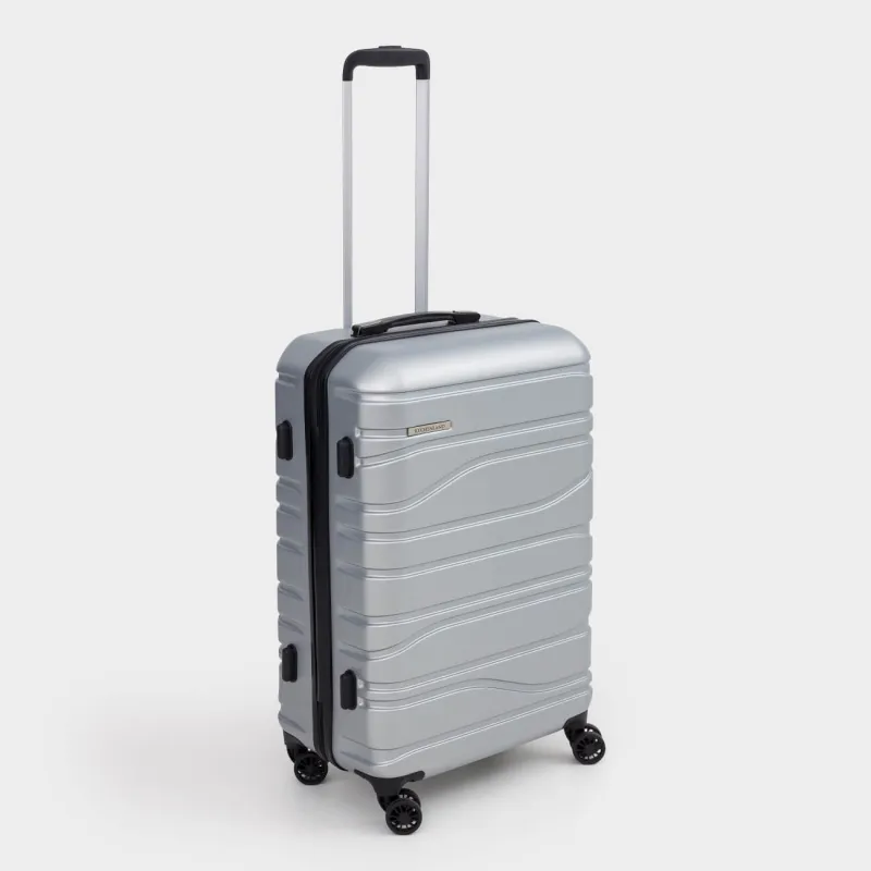 Suitcase M, 45x25x67 cm, 3,4 kg, with lock, plastic, graphite, Travel comfort