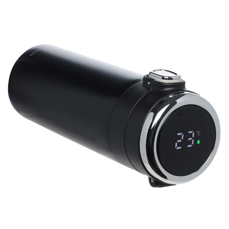 Thermocup, 380 ml, with thermometer, steel / plastic, black, Celsius, image-3