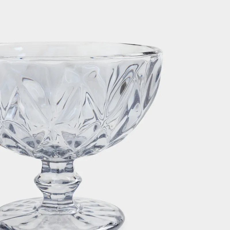 Cream bowl, 12 cm, 320 ml, glass R, grey, Rhomb color, image-4